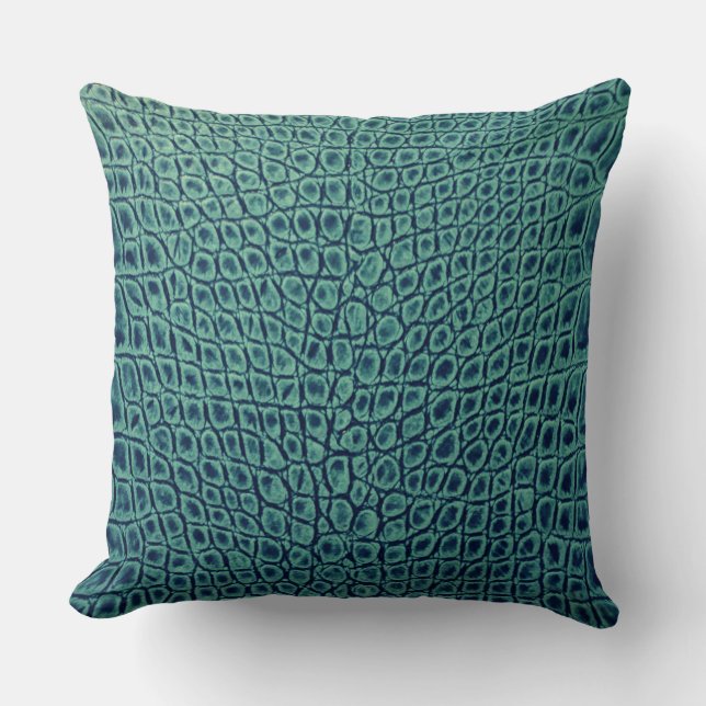 ALLIGATOR LEATHER AQUAMARINE KUSSEN (Voorkant)