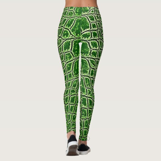  ALLIGATOR LEATHER BRIGHT LEAF GREEN LEGGINGS (Achterkant)