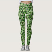  ALLIGATOR LEATHER BRIGHT LEAF GREEN LEGGINGS (Voorkant)