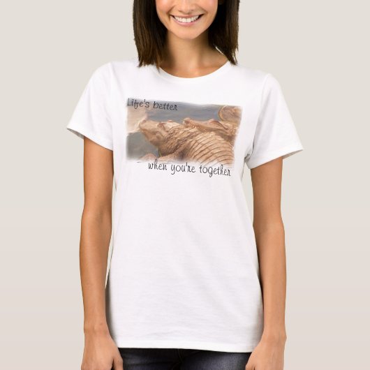 Alligator liefde dames shirt (Voorkant)