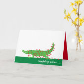 Alligator Liefde Valentijn Kaart (Gele Bloem)