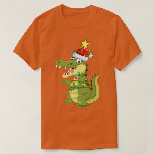 Alligator Lighting Xmas Tree Matching Alligator Ch T-shirt (Design voorkant)