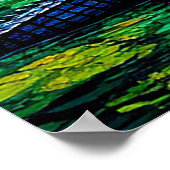 Alligator-Lined Riverbank bij zonsondergang Poster (Hoek)