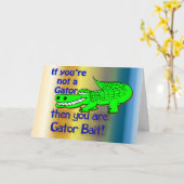 Alligator Lokkert Groeten Kaart (Gele Bloem)