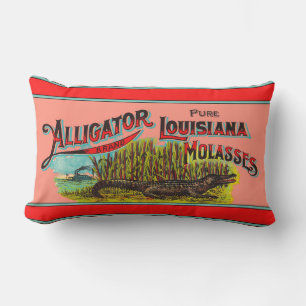 Alligator Louisiana Molasse Kussen