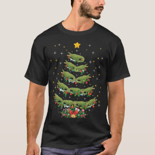 Alligator Lover Xmas Gift Alligator kerstboom T-shirt