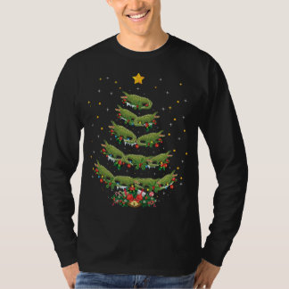 Alligator Lover Xmas Gift Alligator kerstboom T-shirt