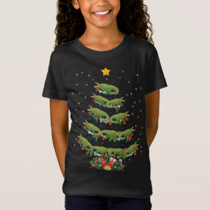Alligator Lover Xmas Gift Alligator kerstboom T-shirt