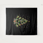 Alligator Lover Xmas Gift Alligator kerstboom Wandkleed (Voorkant (horizontaal))