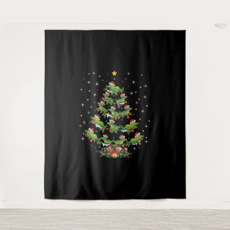 Alligator Lover Xmas Gift Alligator kerstboom Wandkleed