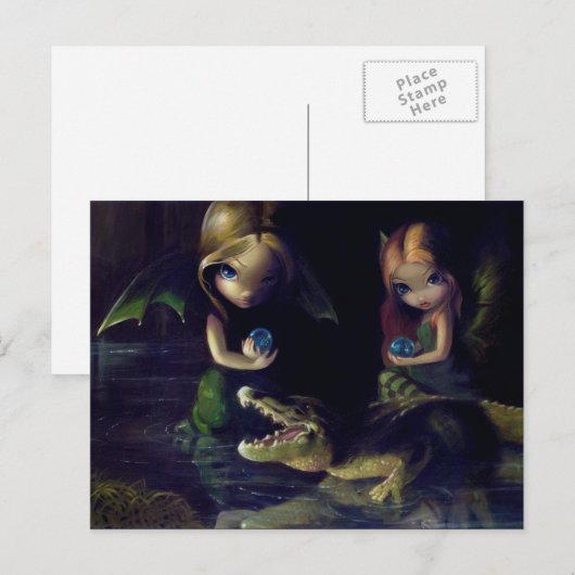 "Alligator Magic"-Briefkaart Briefkaart (Voorkant / Achterkant)