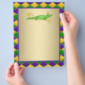 Alligator Mardi Gras Flyer (Hand)