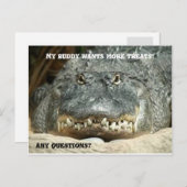 Alligator Meer behandelingen Briefkaart (Voorkant / Achterkant)