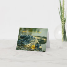 Alligator met bloem Happy Valentijnse