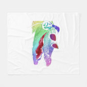 Alligator met hoofdtelefoon en zonnebrillen fleece deken (Voorkant (Horizontaal))