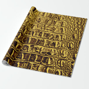 ALLIGATOR METALLIC GOLD CADEAUPAPIER
