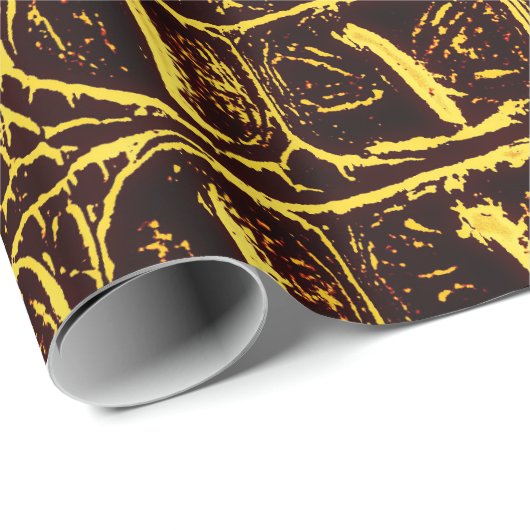 ALLIGATOR METALLIC GOLD CADEAUPAPIER (Rol Hoek)