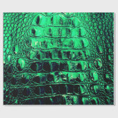 ALLIGATOR METALLIC GREEN CADEAUPAPIER (Vlak)