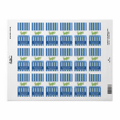 Alligator Miniatuur Snoep Wrappers - Blauw/Groen Etiket (Full Sheet)