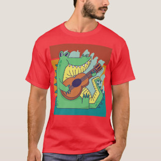  Alligator Music Crocodile Guitar1400 T-shirt