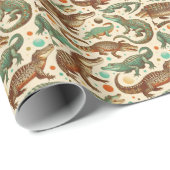 alligator naadloos cadeaupapier (Rol Hoek)