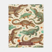  alligator naadloos fleece deken (Voorkant)