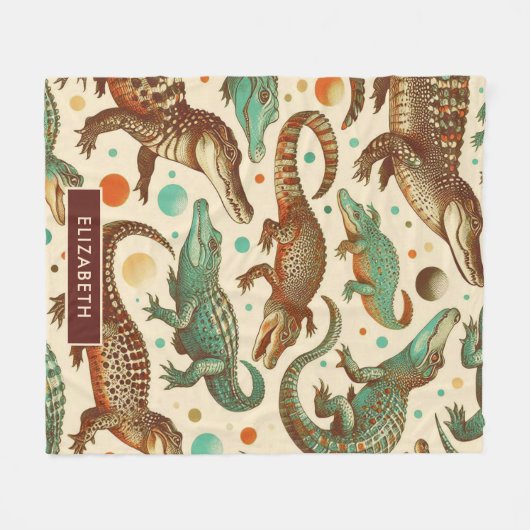  alligator naadloos fleece deken (Voorkant (Horizontaal))