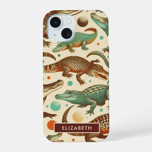 alligator naadloos iPhone 15 case (Achterkant)