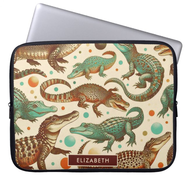  alligator naadloos laptop sleeve (Voorkant)