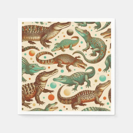  alligator naadloos servet (Voorkant)