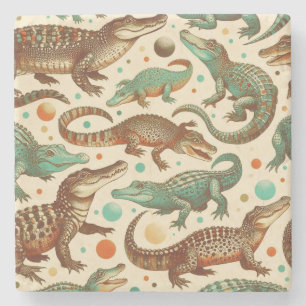 alligator naadloos stenen onderzetter