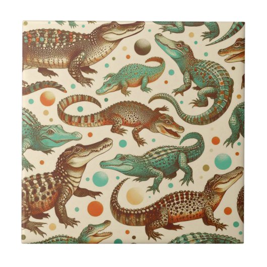  alligator naadloos tegeltje (Voorkant)