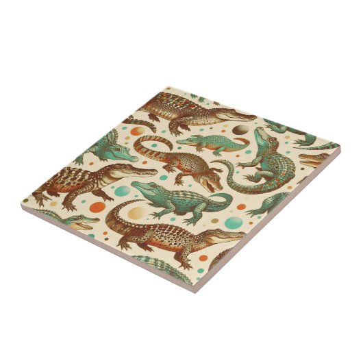  alligator naadloos tegeltje (Zijkant)