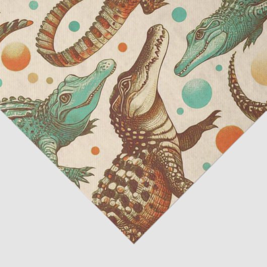 alligator naadloos tissuepapier (Detail)