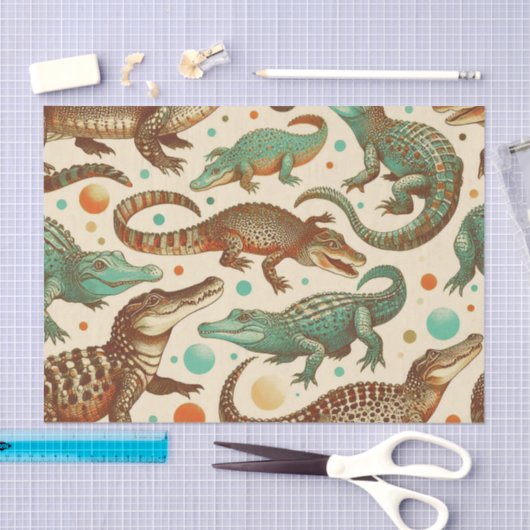 alligator naadloos tissuepapier (Craft)