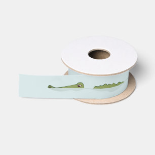 Alligator (Natuurlijke scène) Satijnen Lint