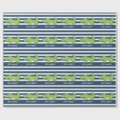 Alligator Navy en Witte Inpakpapier (Vlak)