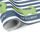 Alligator Navy en Witte Inpakpapier (Rol Hoek)
