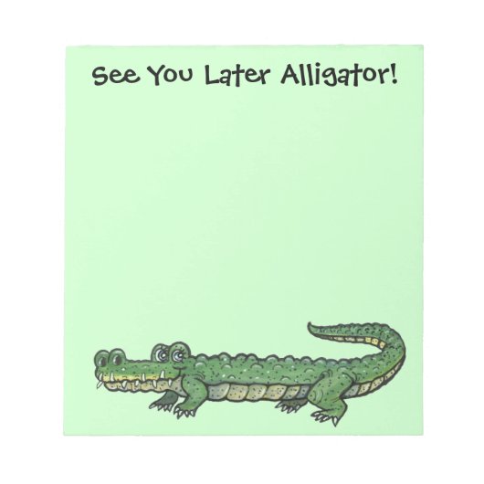 Alligator Note Pad Notitieblok (Voorkant)