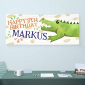 Alligator of Crocodile Birthday Party Banner (Beurs)