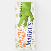 Alligator of Crocodile Birthday Party Banner (Verticaal)