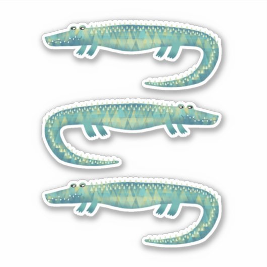 Alligator of krokodille Cute Animal Wildlife Sticker (Voorkant)