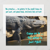 Alligator op dok kaart (Voorkant / Achterkant)