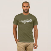 alligator op donker shirt (Voorkant volledig)
