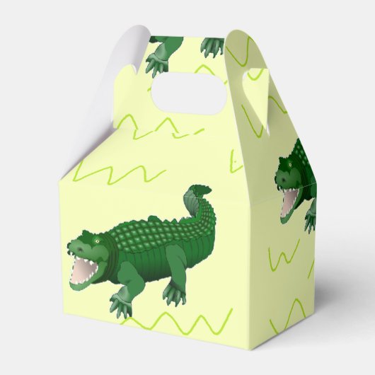 Alligator op geel bedankdoosjes (Voorkant Zijde)