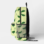 Alligator op geel bedrukte rugzak (Rechts)