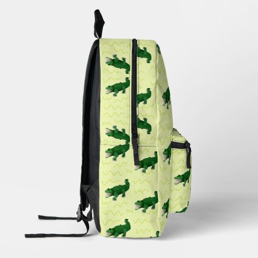 Alligator op geel bedrukte rugzak (Links)