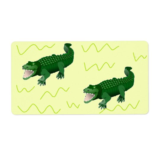 Alligator op geel etiket (Voorkant)