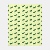 Alligator op geel fleece deken (Voorkant)