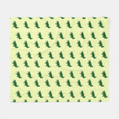Alligator op geel fleece deken (Voorkant (Horizontaal))